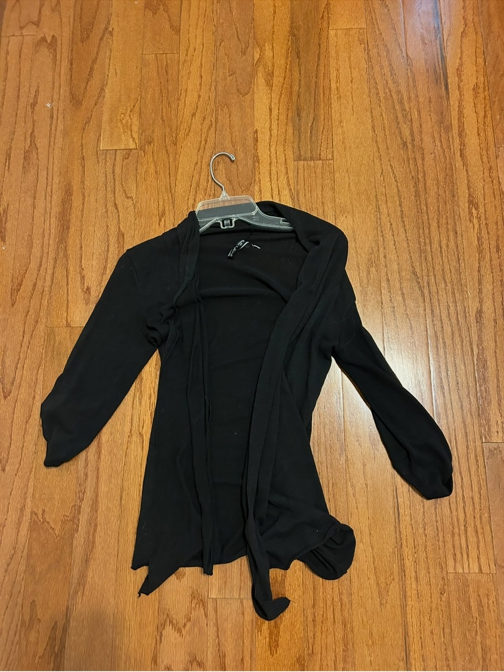 Molli & Mia Black Open Front Cardigan Lightweight Layering Sweater S - Picture 3 of 5